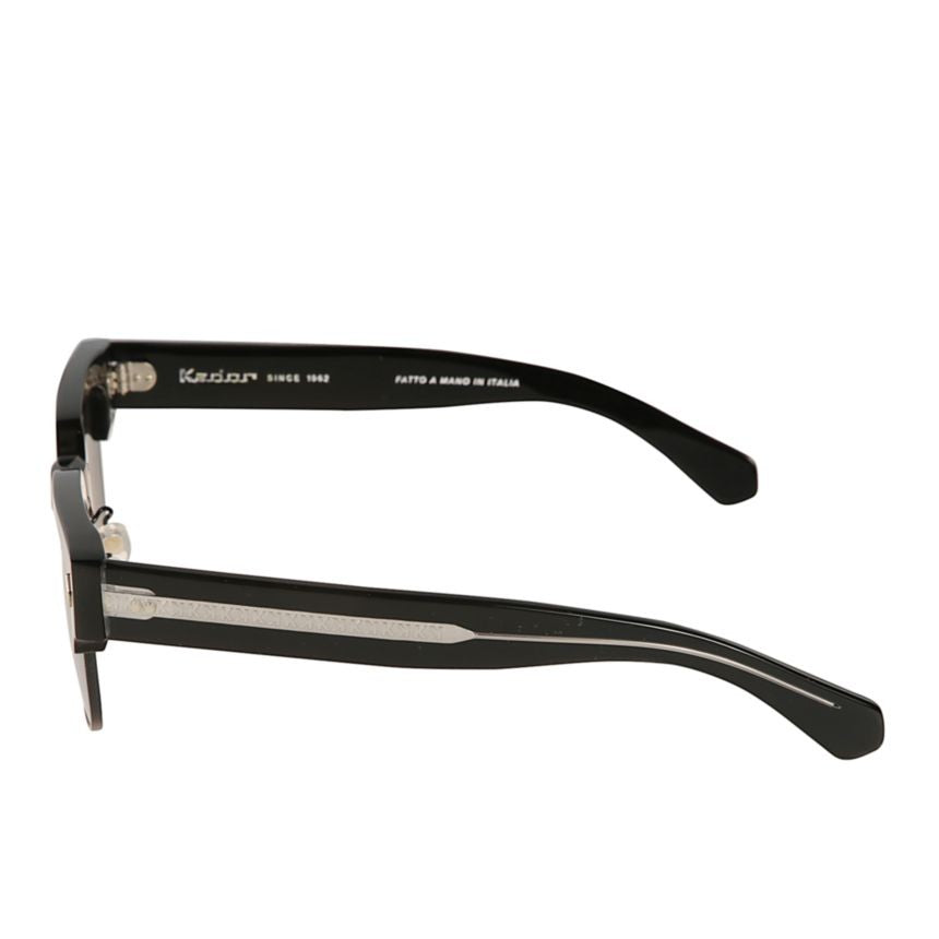 Kador Tobako Cm Bold Rectangular Sunglasses With Glossy Black Finish