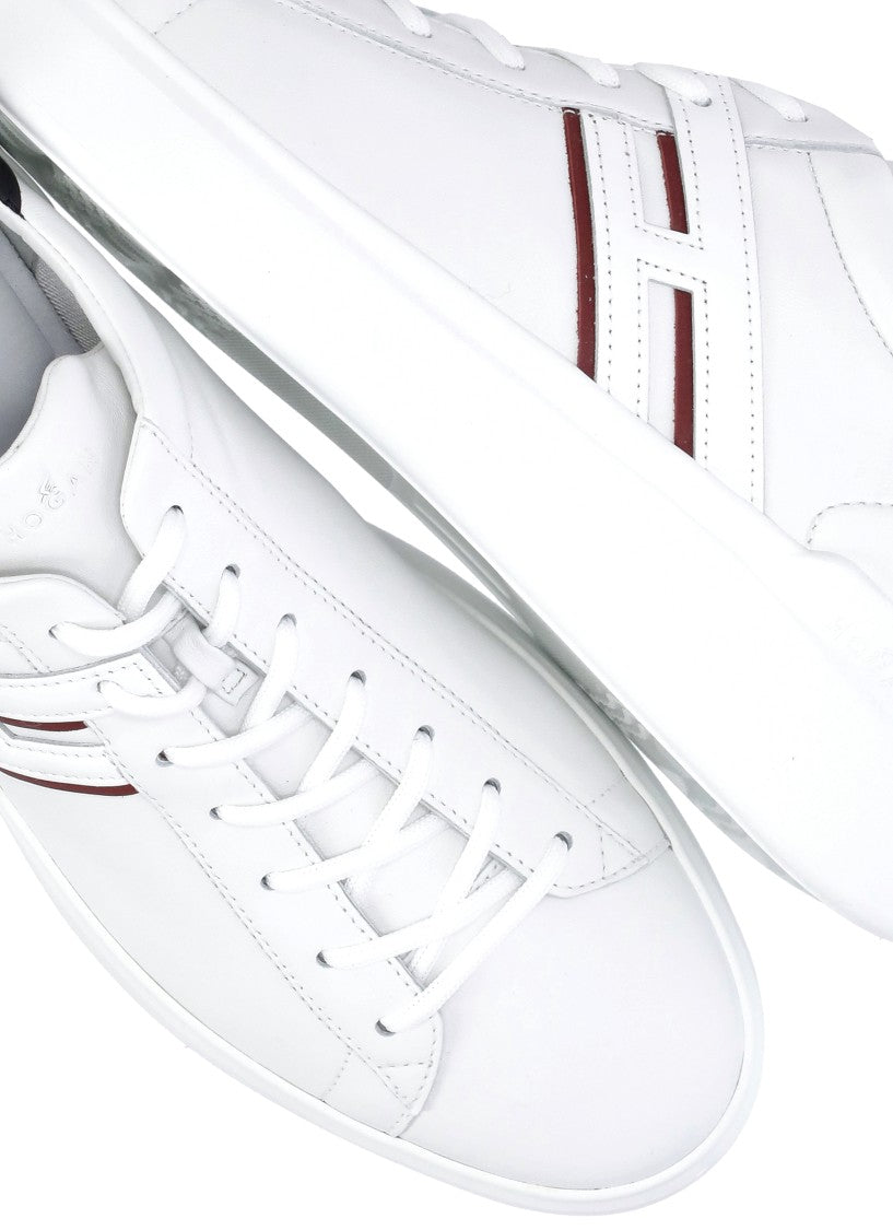 Hogan White H580 Contrasting Heel Sneakers