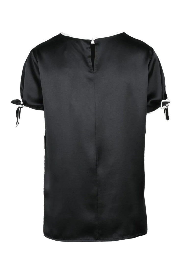 Max Mara Pania Silk Satin Blouse - Black