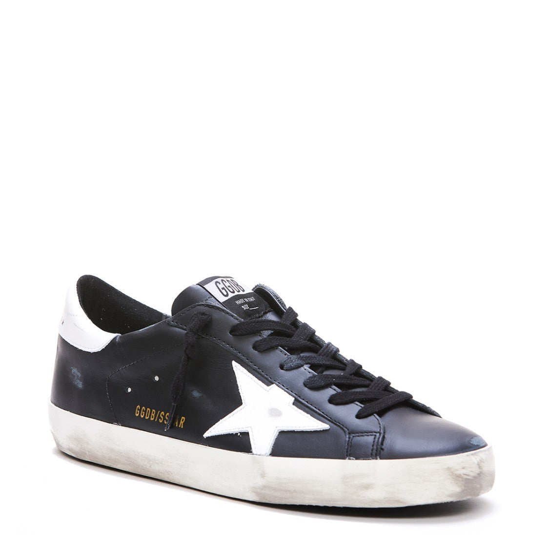 Golden Goose Black And White Leather Super-Star Sneakers