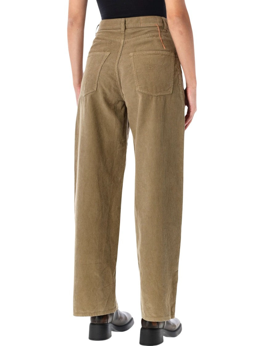 Fortela High-Waisted Wide-Leg Pants With Textured Finish