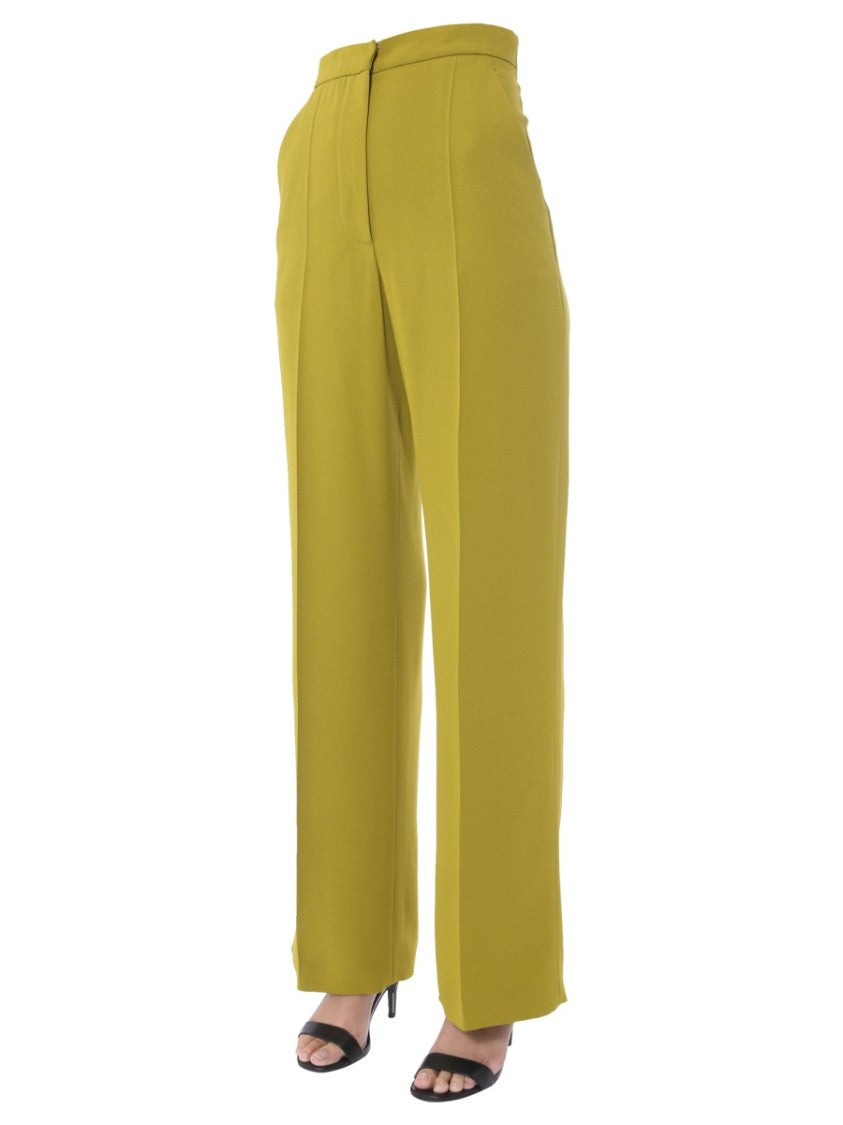 Alberta Ferretti High-Waisted Wide Trousers With Tailored Finish