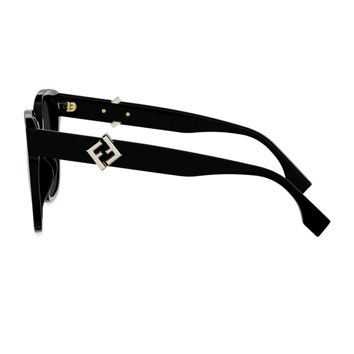 Fendi Black Ff Diamonds Fe40186i Acetate Square Sunglasses