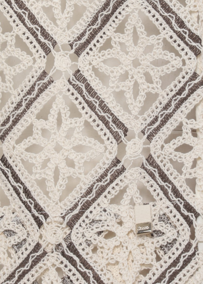 Herno Ivory Lace Cotton Blouse