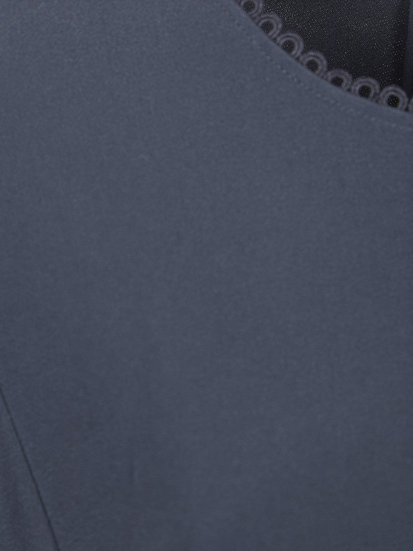 Chloé Fluid A-Line Skater Dress With Scalloped Neckline