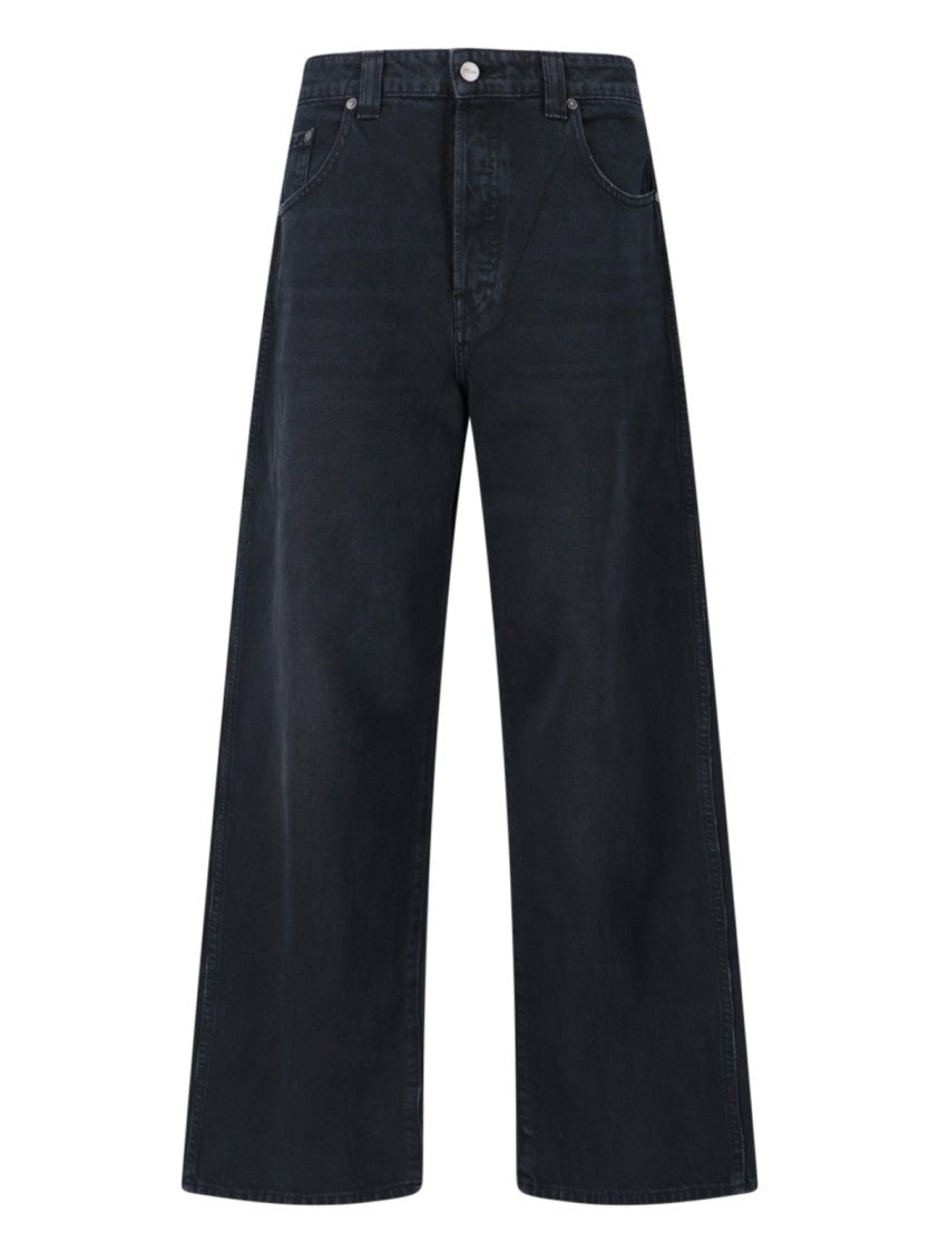 Khaite "Dane" Wide Jeans – Black