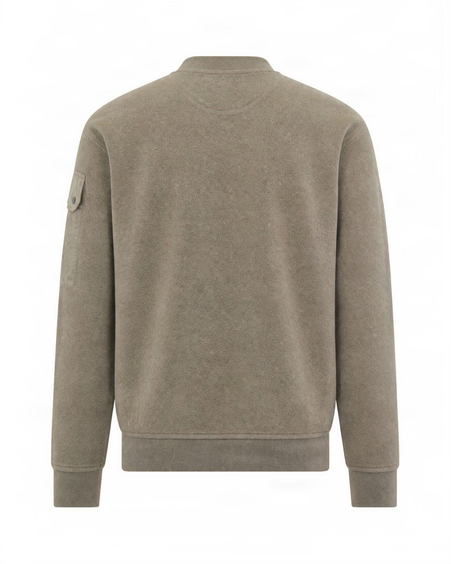 C.P. Company Taupe Crew Neck Cotton Sweatshirt