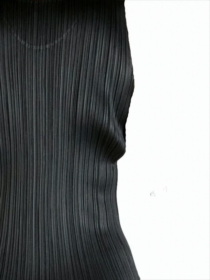 Pleats Please Sleeveless Pleated Top With Fluid Drape