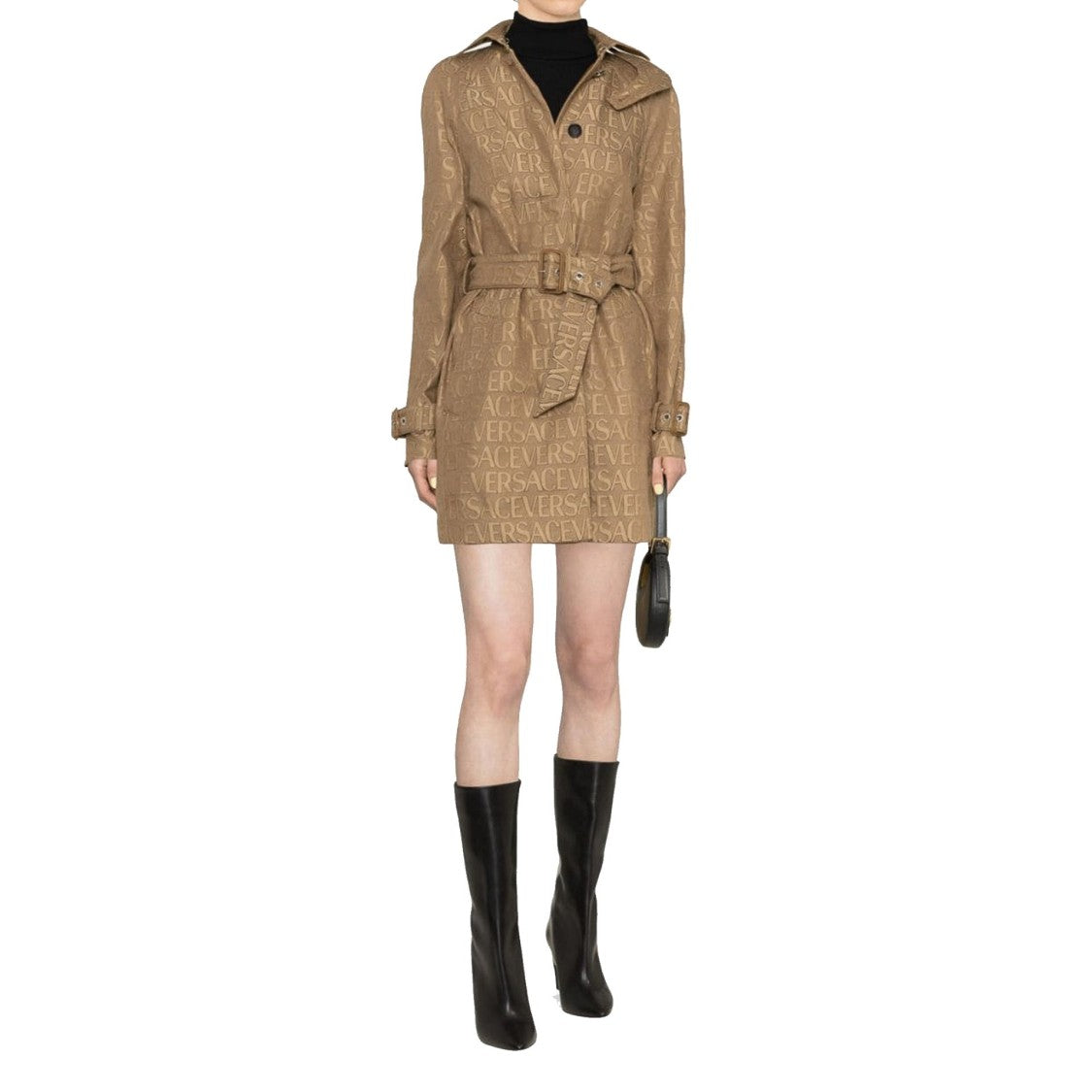 Versace Logo Trench Coat