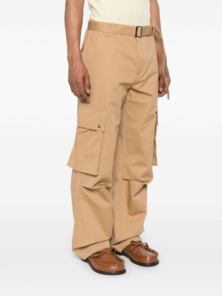 Jacquemus Loose-Fitting Camel Brown Shorts