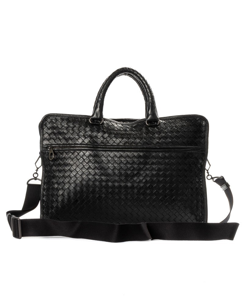 Bottega Veneta Gm Intreccio Document Holder In Black