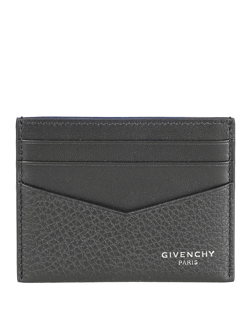 Givenchy Textured Black Hammered Leather Card Holder