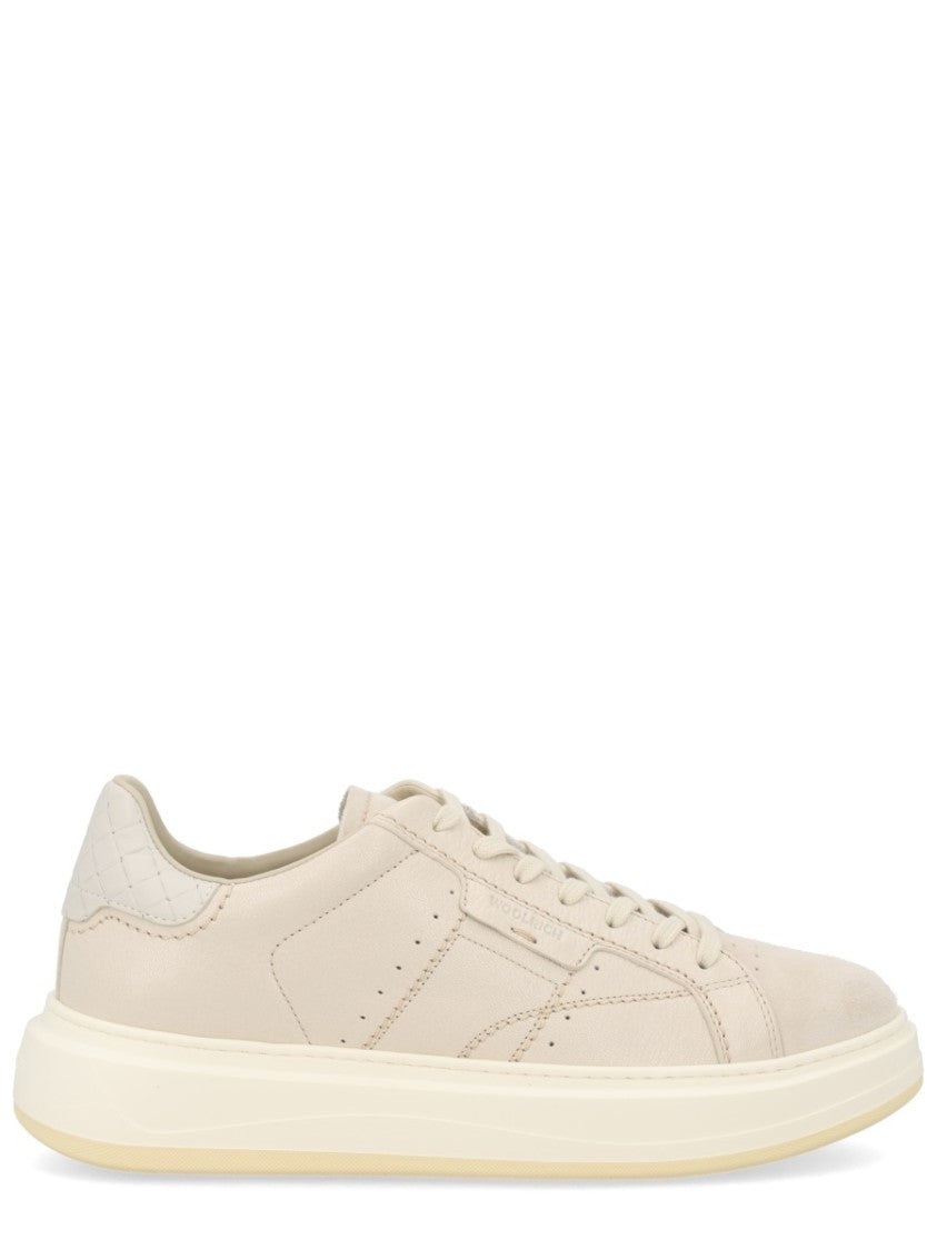 Woolrich Quilted Leather Sneakers With Elevated Platform