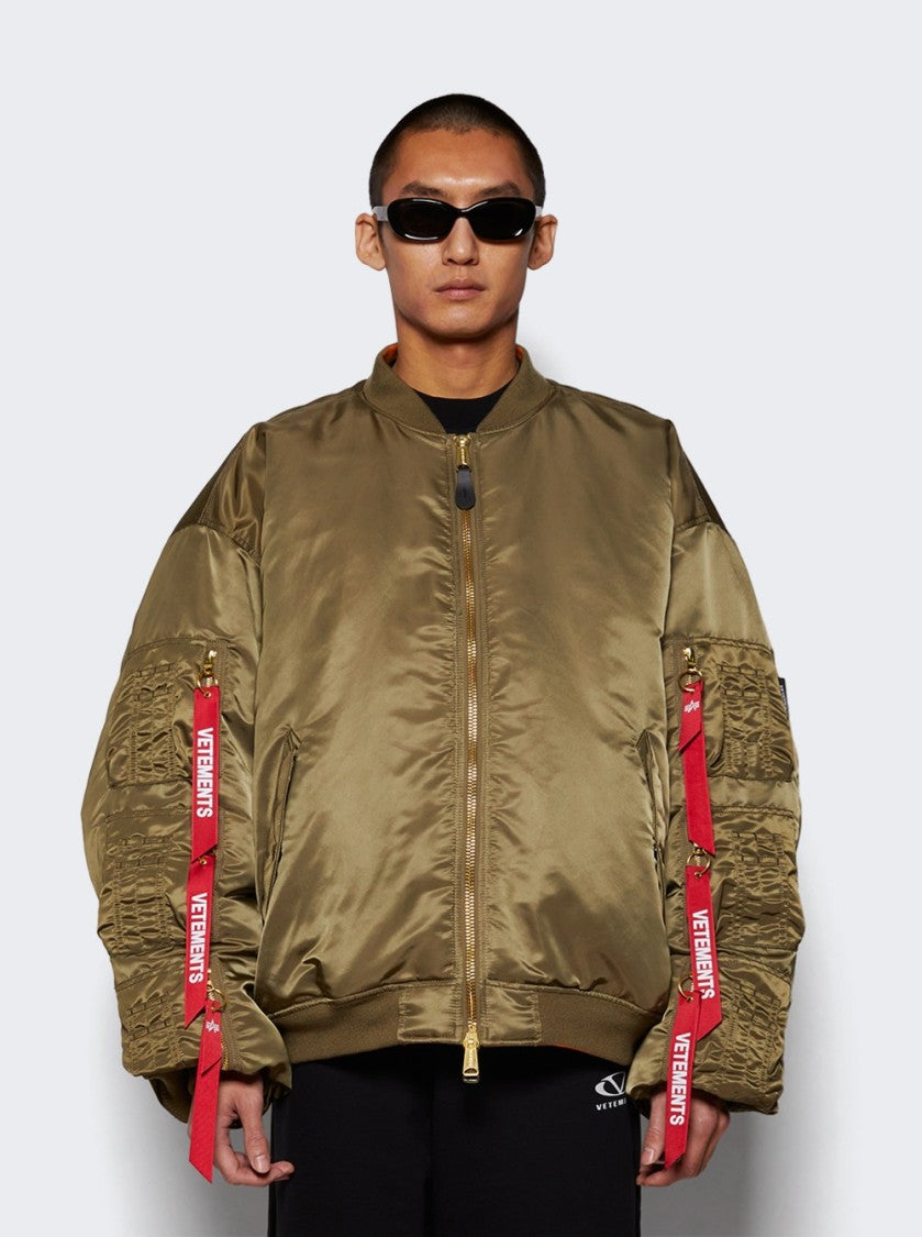 Vetements Cargo Bomber Jacket Green