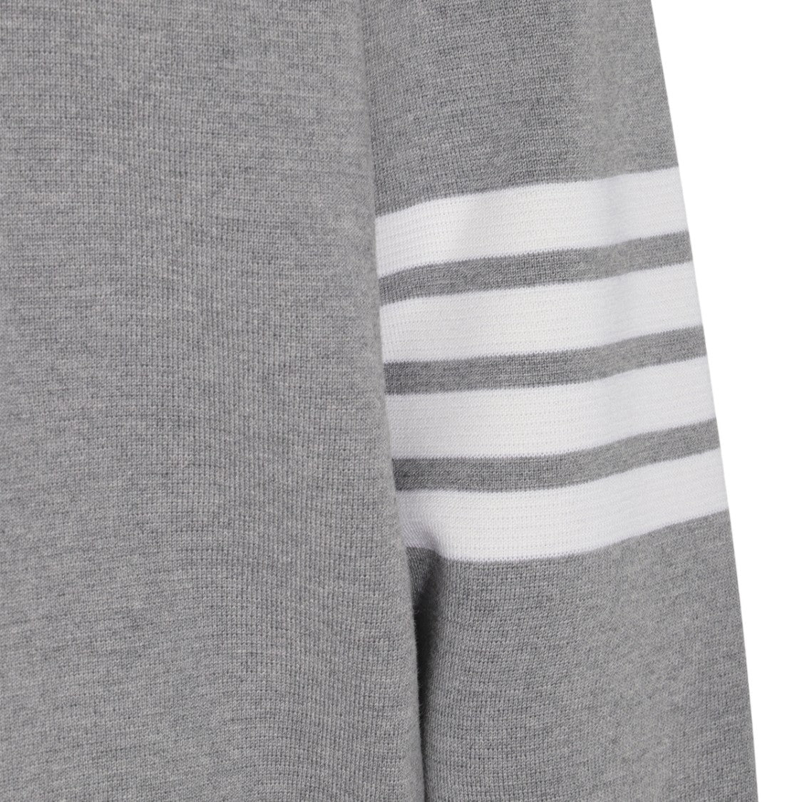 Thom Browne Classic Grey Sweater With Striped Detail