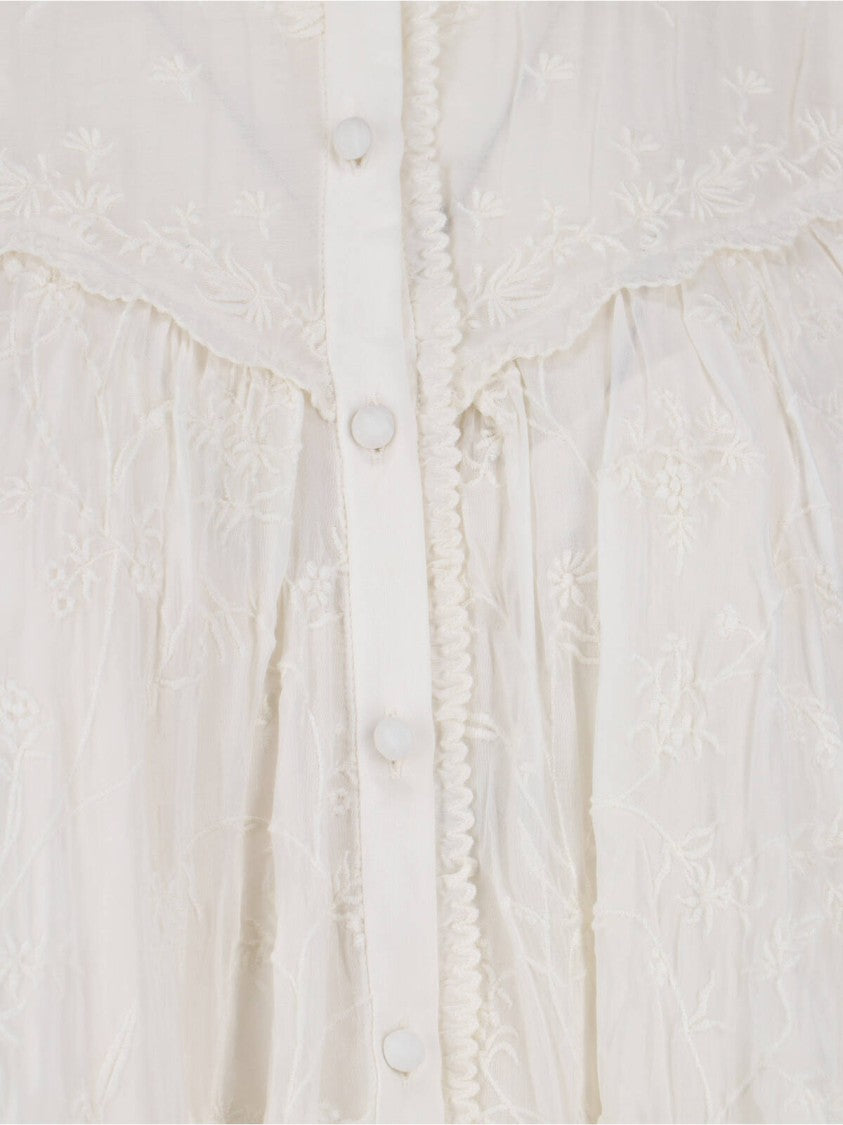 Isabel Marant Clean Silhouette White Dress