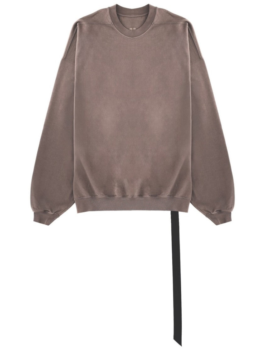 Drkshdw By Rick Owens Taupe Hun Crewneck Oversized Sweatshirt