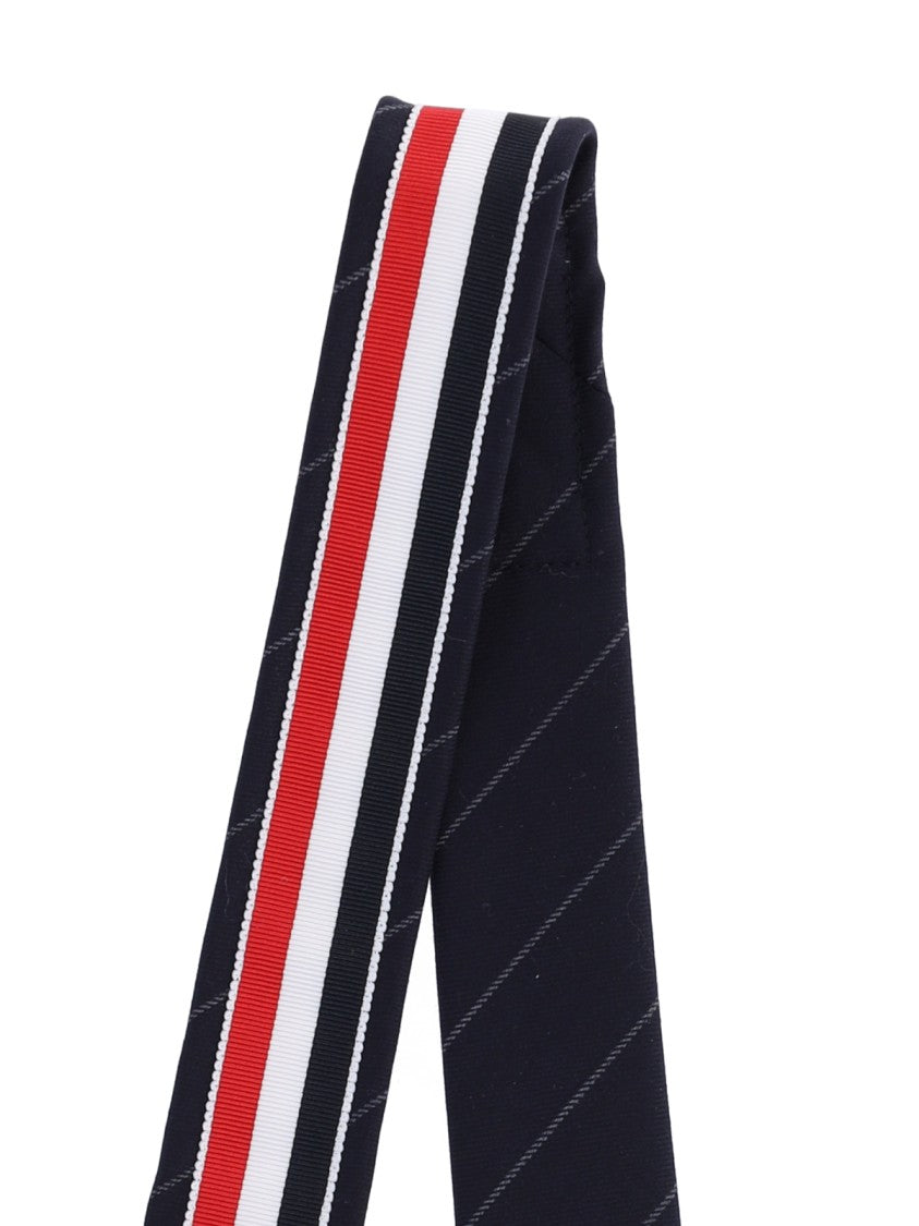 Thom Browne Blue Striped Wool Tie