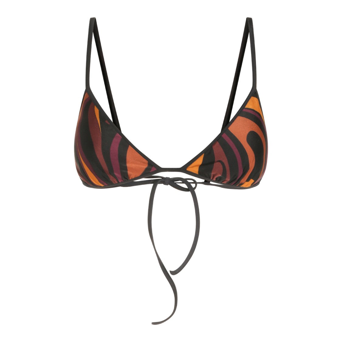 Emilio Pucci Abstract Pattern Triangle Bikini Top With Adjustable Straps