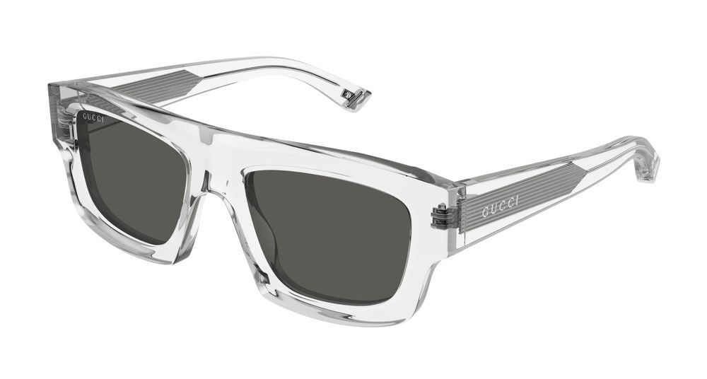 Gucci Grey Oversized Square Frame Crystal Sunglasses