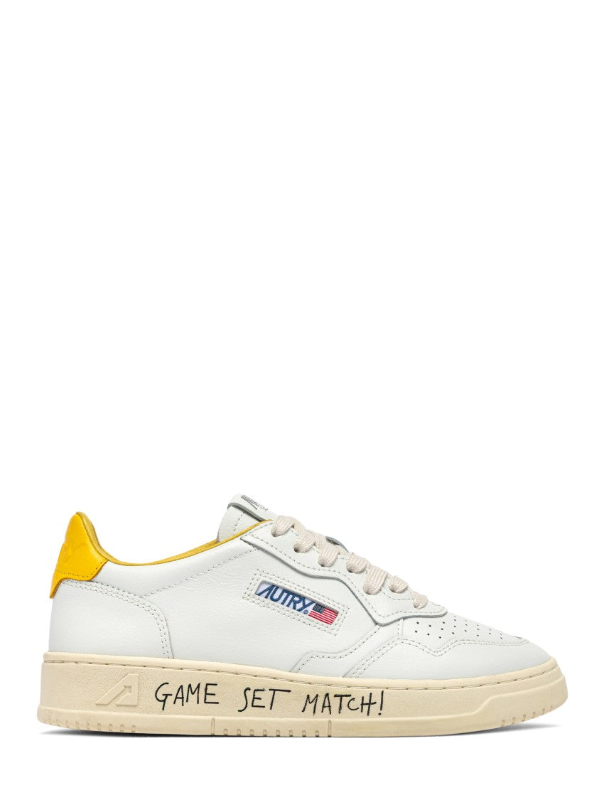 Autry Low-Top Sneakers In Smooth White Leather With Contrasting Details