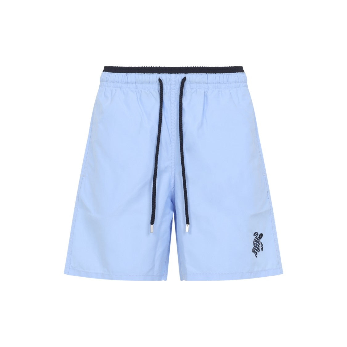 Vilebrequin Light Blue Swim Shorts With Black Drawstrings