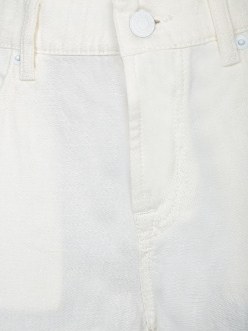 7 For All Mankind High-Waisted White Jeans With Relaxed Silhouette