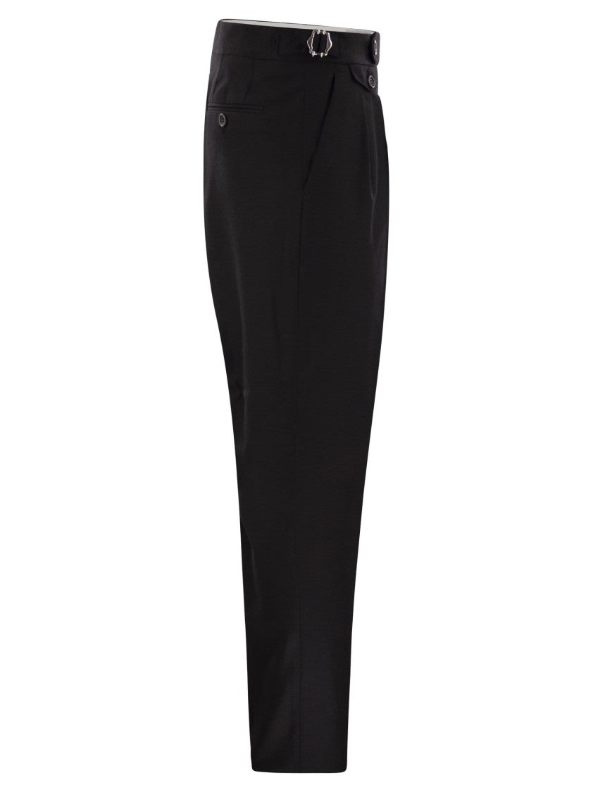 Brunello Cucinelli Tailor-Fit Trousers In Virgin Wool Canvas