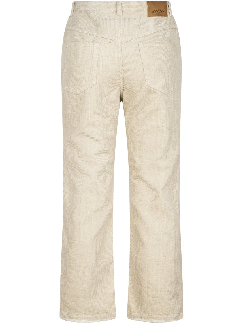 Isabel Marant Étoile Textured Straight-Leg Trousers With Cropped Length