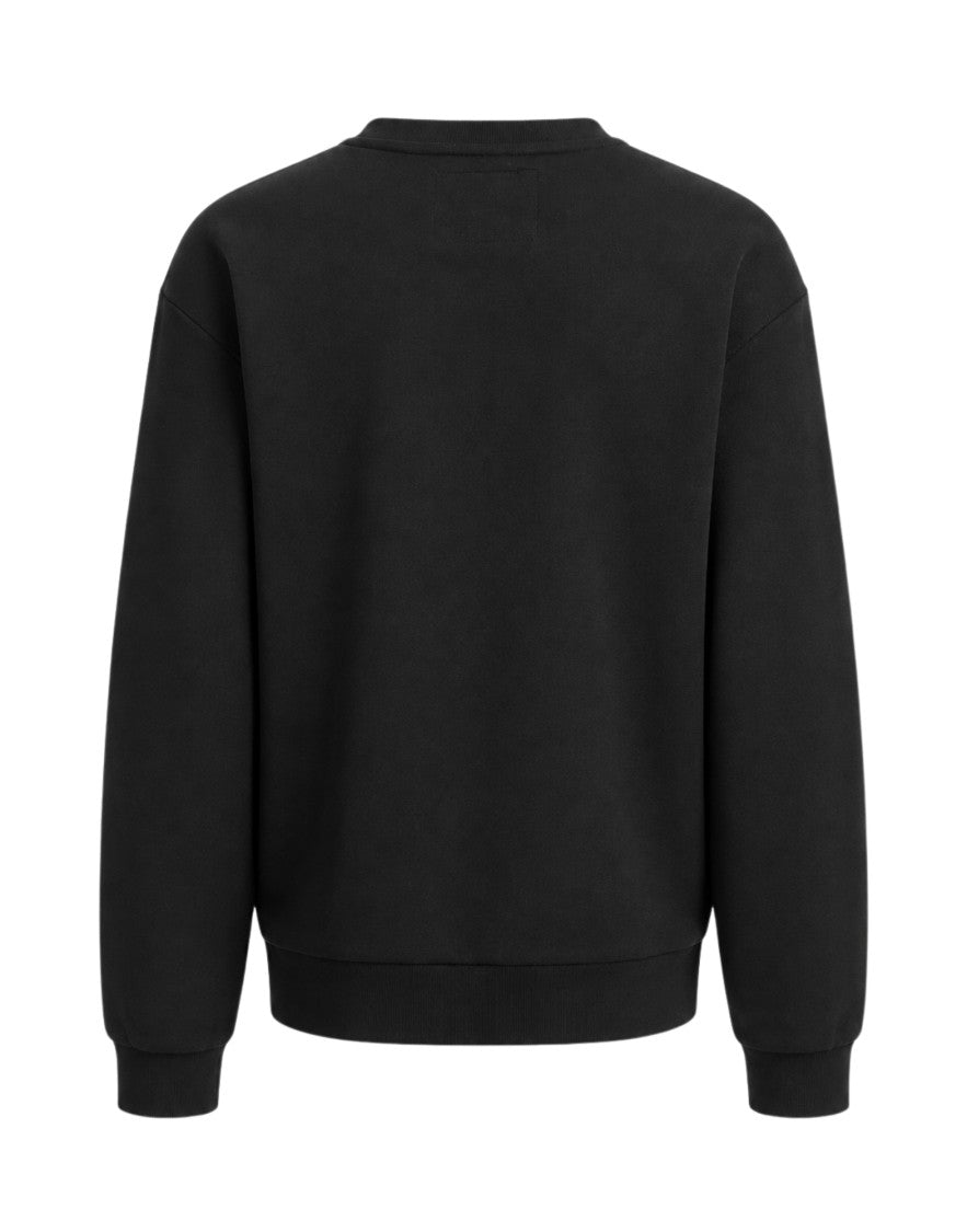Woolrich Black Interlock Logo Crewneck Sweatshirt