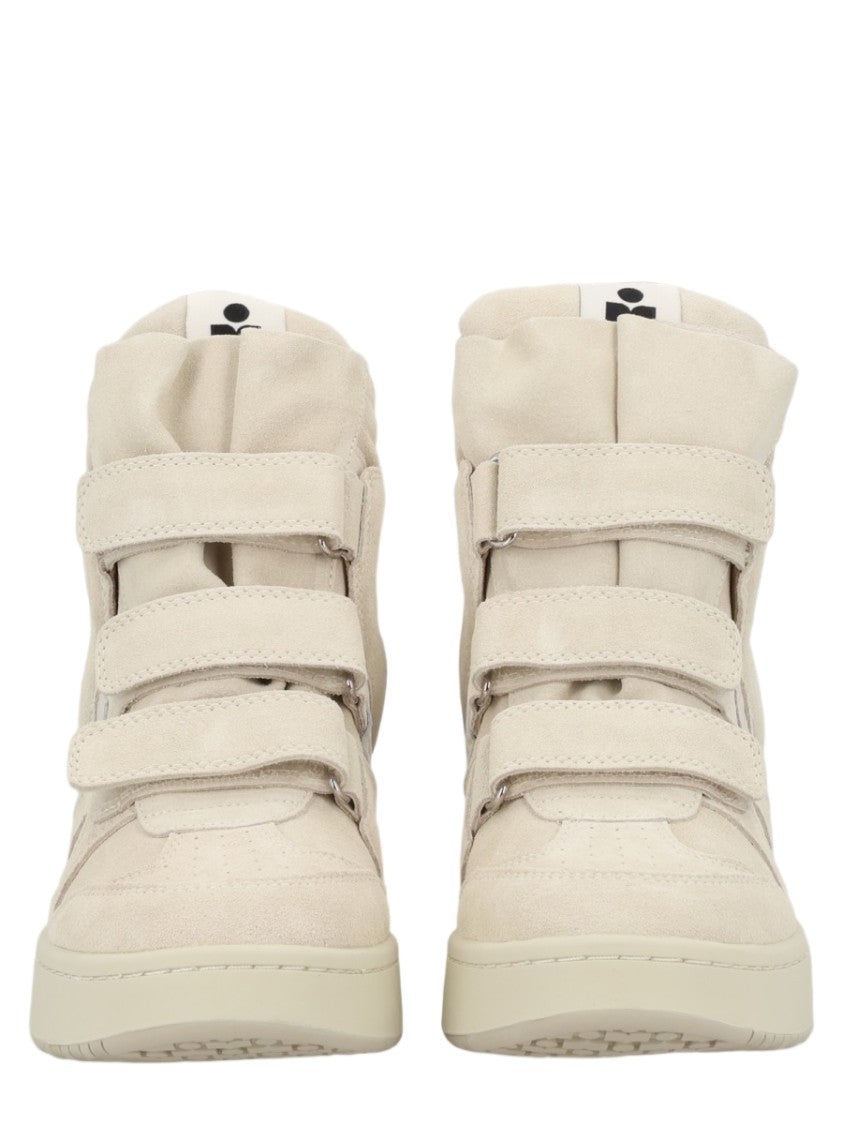 Isabel Marant Im3 High-Top Leather Wedge Sneakers