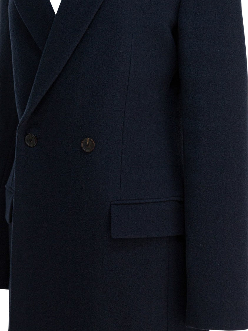 Balenciaga "Midi Godet" Wool Long Coat
