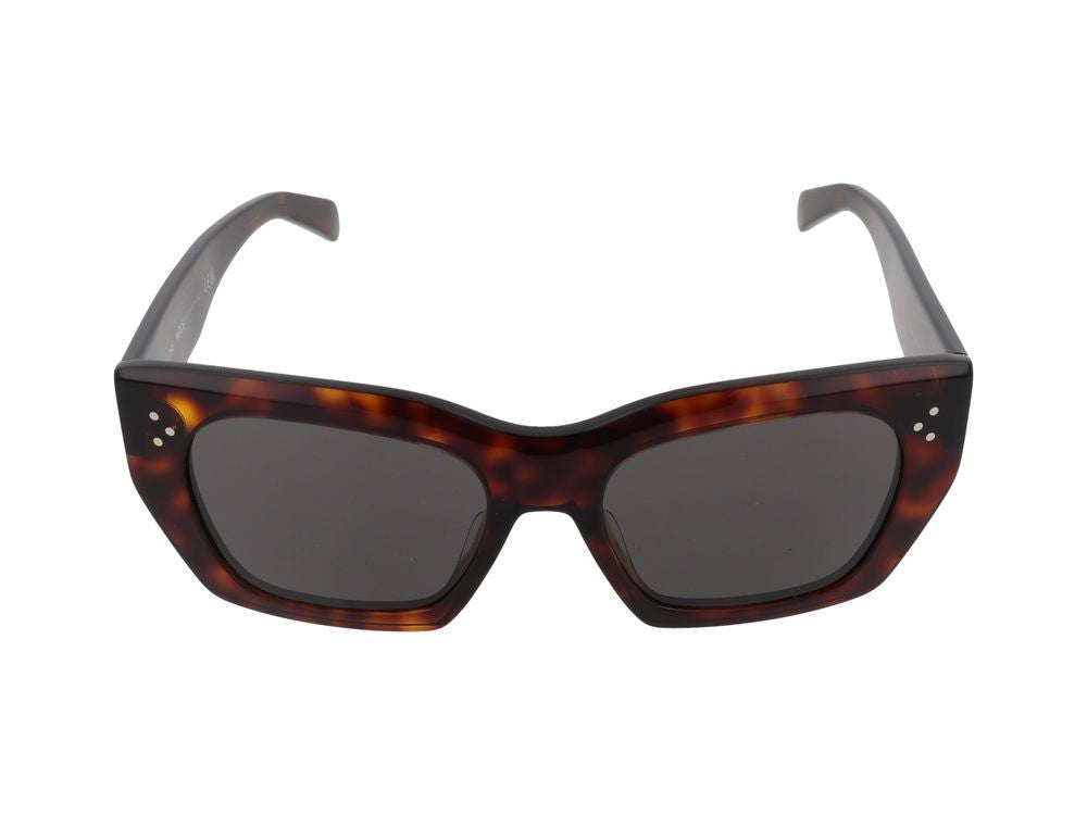 Celine Bold Oversized Tortoiseshell Square Frame Sunglasses