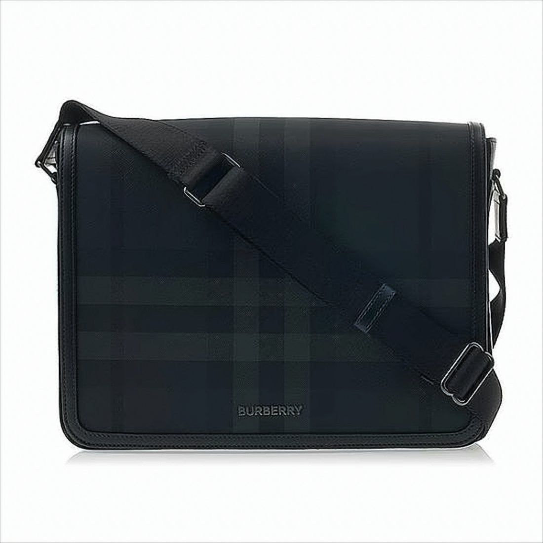 Burberry Structured Black Shoulder Bag With Adjustable Strap