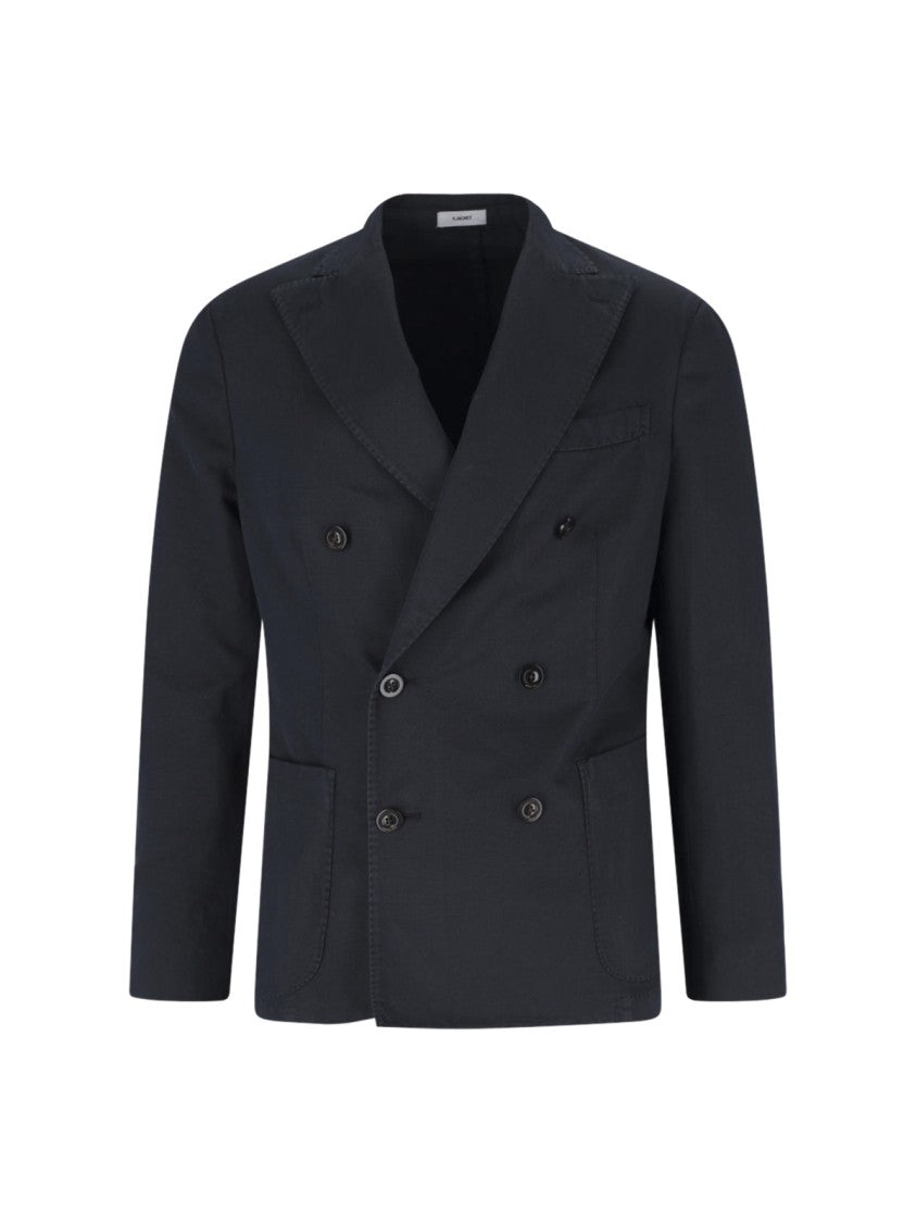 Boglioli Double-Breasted Blazer – Navy