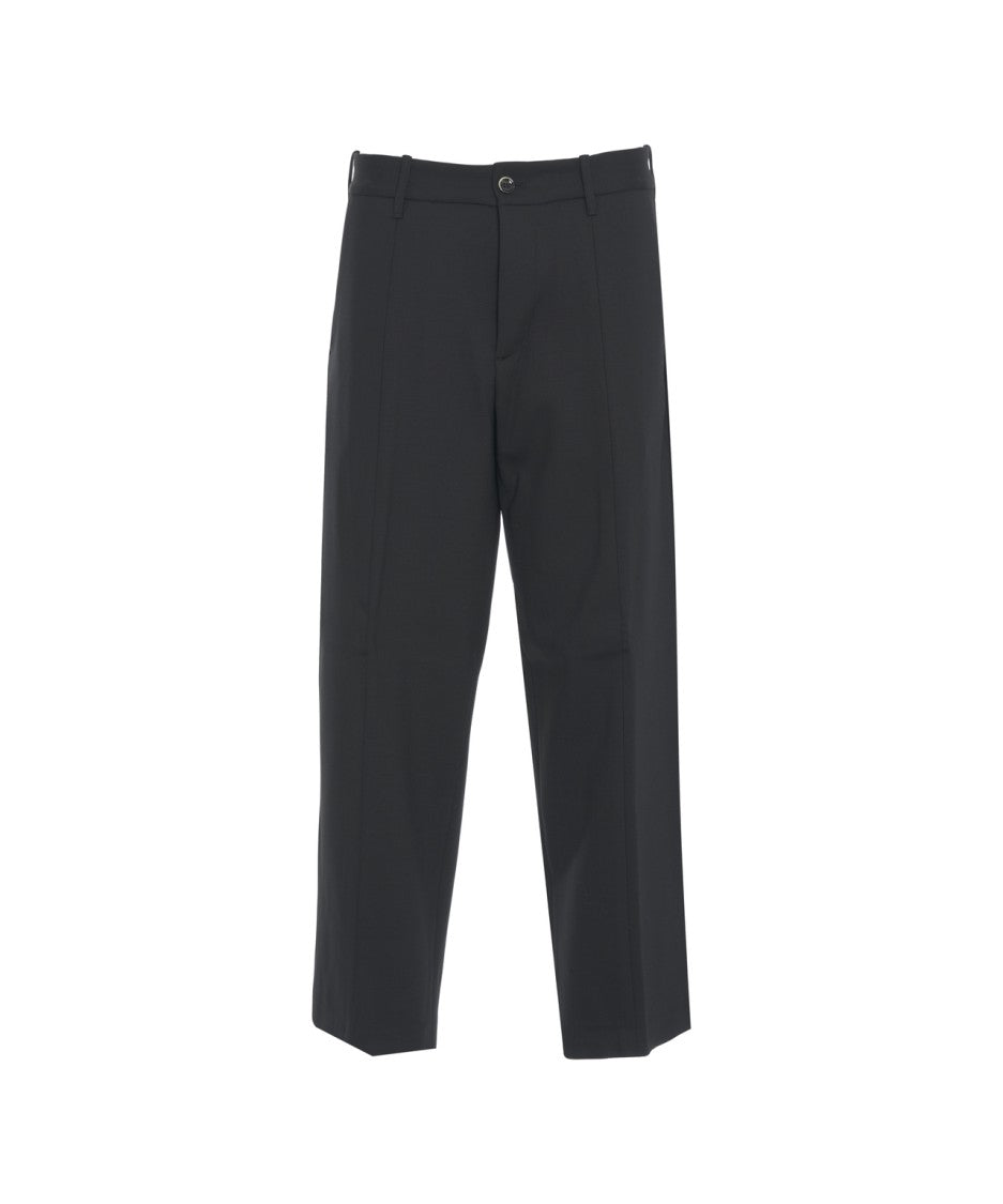 Nine In The Morning Tailored Black Trousers With Pressed Pleats And Refined Finish