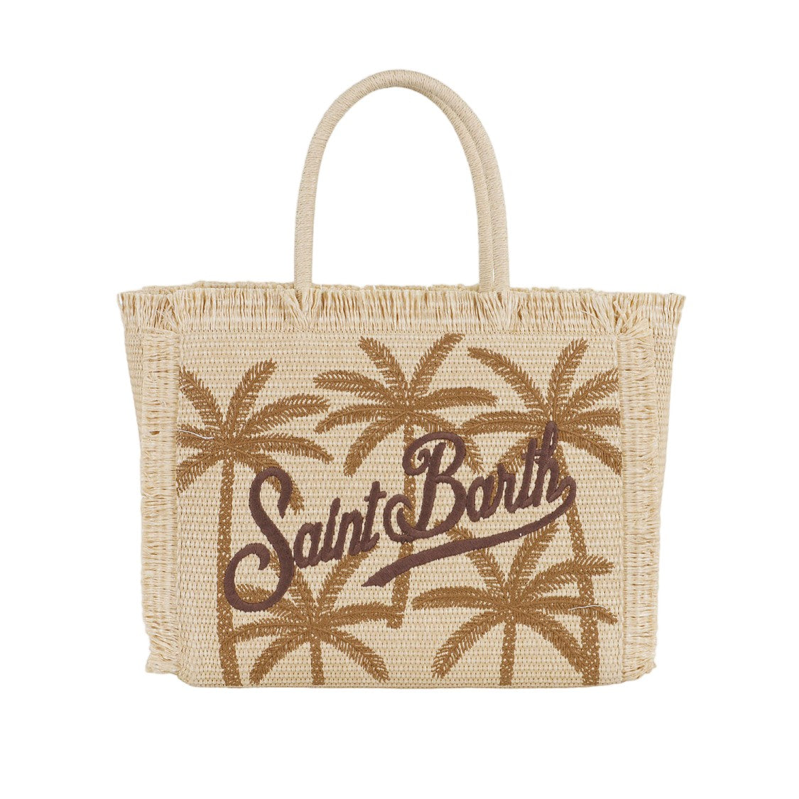 Mc2 Saint Barth Blended Cotton Tote With Frayed Edges