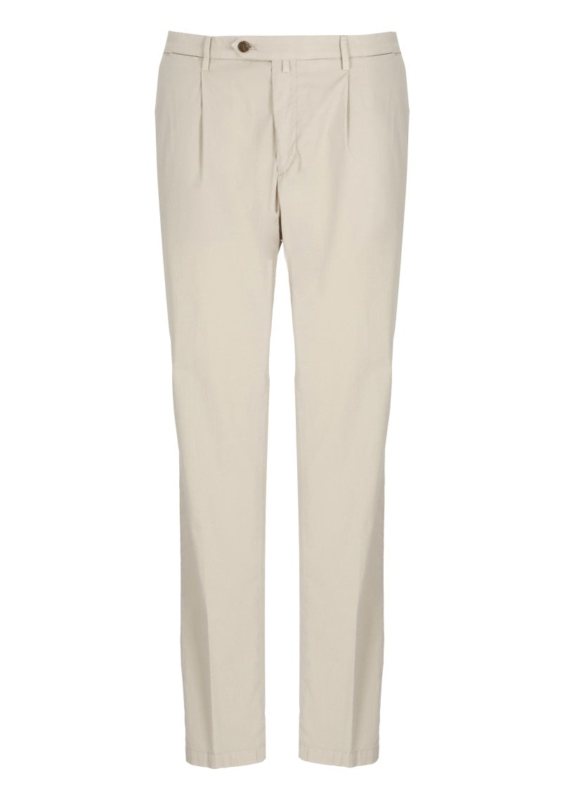 Briglia 1949 Beige Bg21 Flap Pockets Straight-Leg Pants
