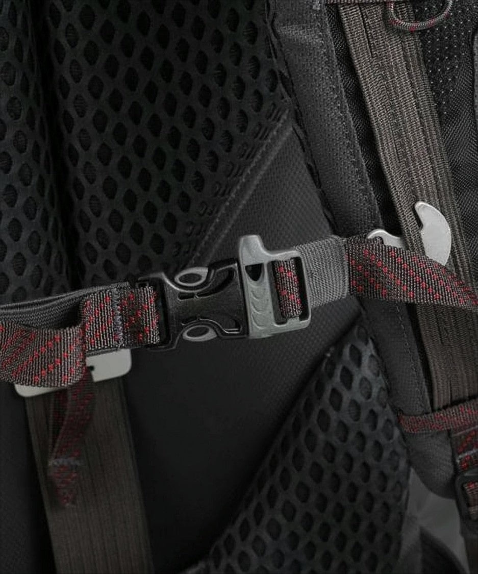 Klattermusen Multi-Compartment Black Backpack With Padded Support