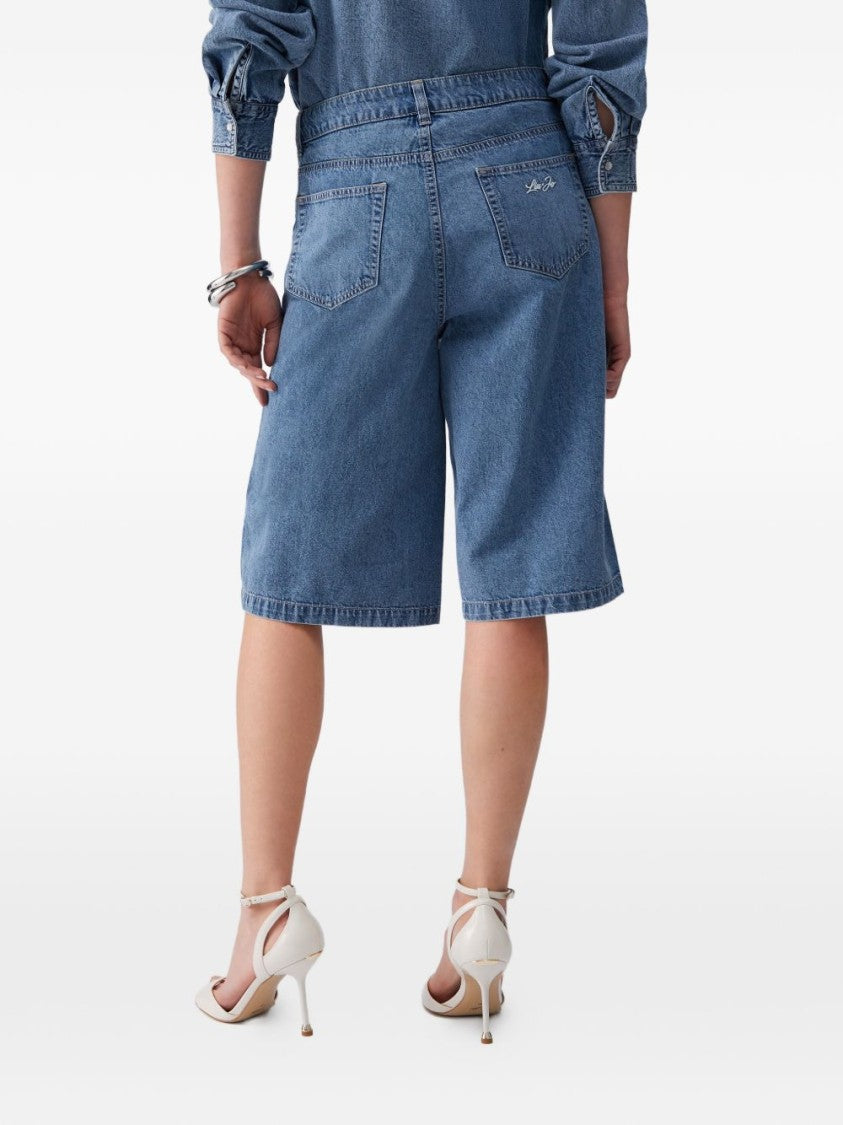 Liu Jo Light Blue Paisley Print Shorts
