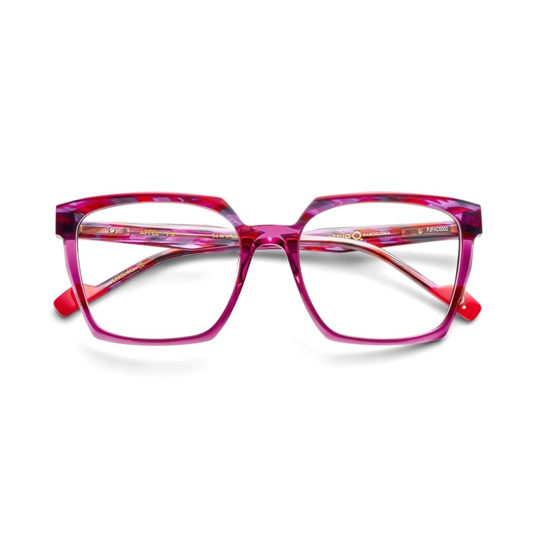 Etnia Barcelona Apfel Bold Oversized Square Eyeglasses With Marbled Temples
