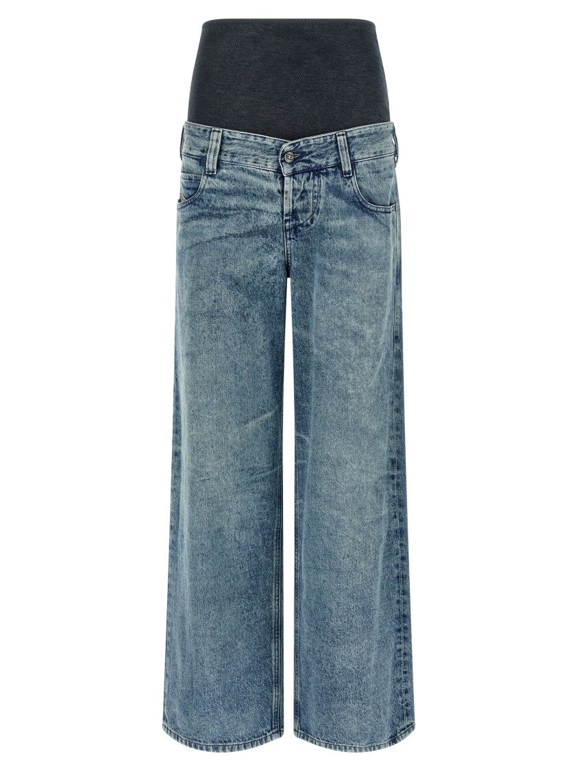 Diesel Stonewashed Cotton And Hemp Denim Jeans