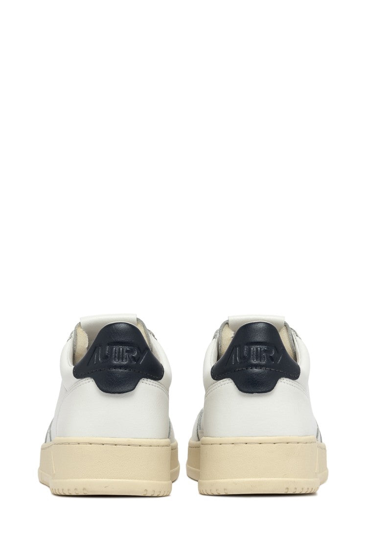 Autry Medalist Leather Sneakers Blue Heel Tab