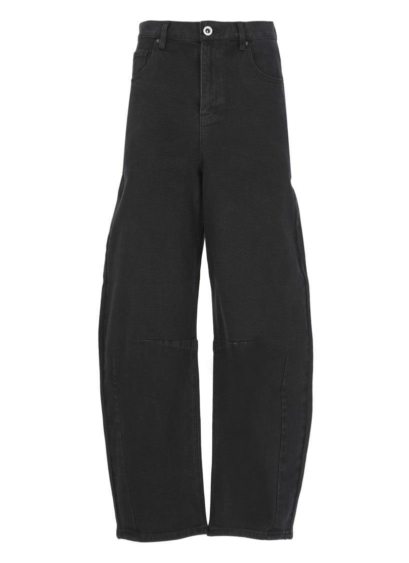 Self-Portrait High-Waisted Relaxed Fit Black Jeans