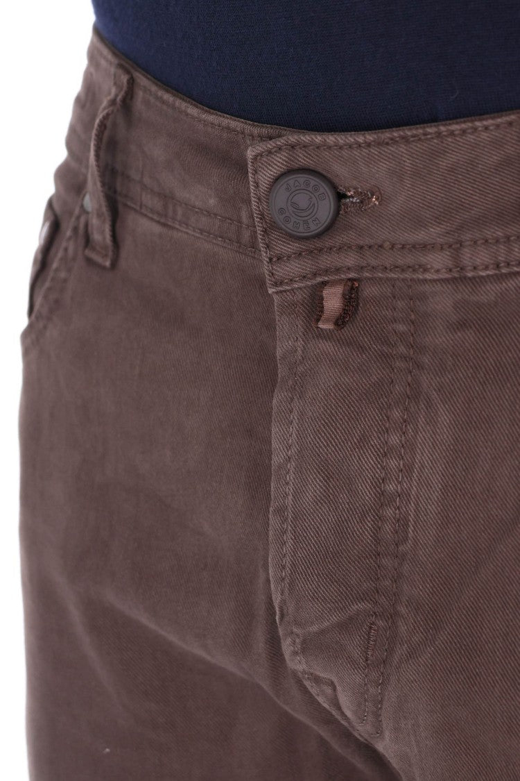 Jacob Cohen Scott Fit Peach Hand Cotton 5-Pocket Trousers