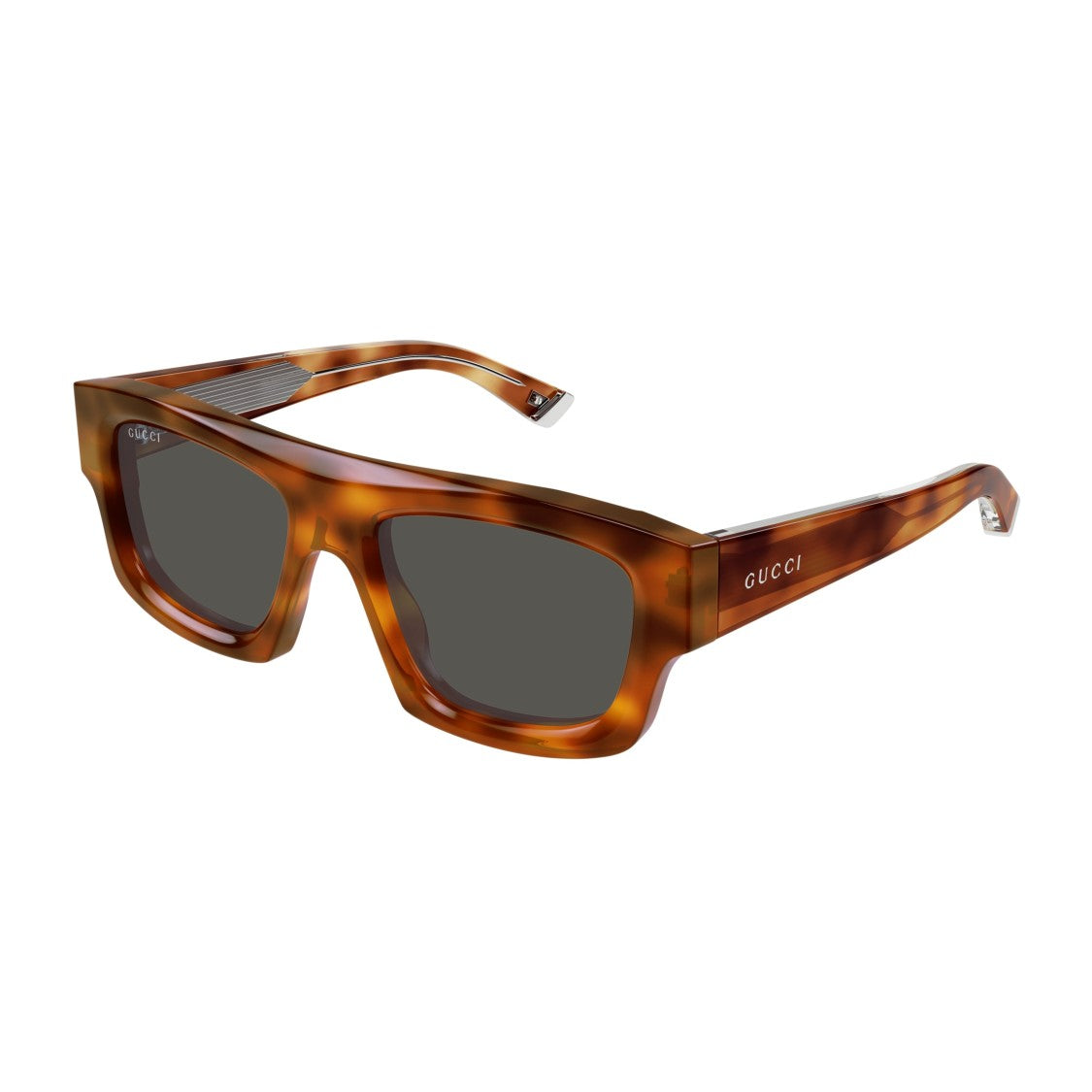 Gucci Gg1926s Bold Rectangular Tortoiseshell Sunglasses