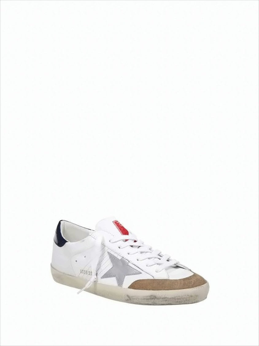 Golden Goose Low-Top White Leather Sneakers With Vintage Accents