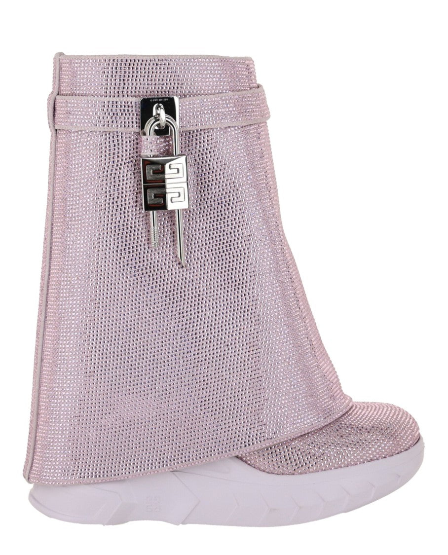 Givenchy Shark Lock Biker Ankle Boots In Leather
