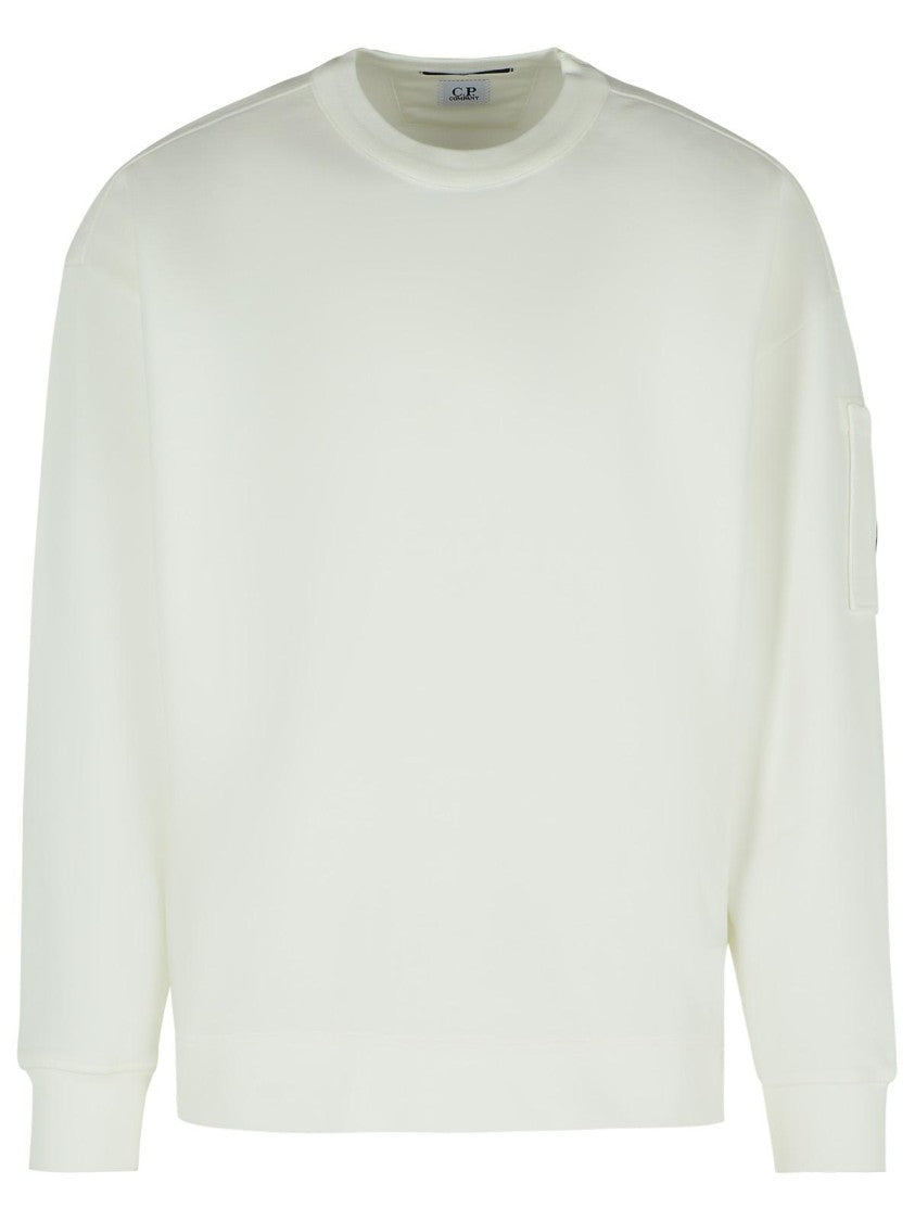 C.P. Company Emerized' White Cotton Sweatshirt