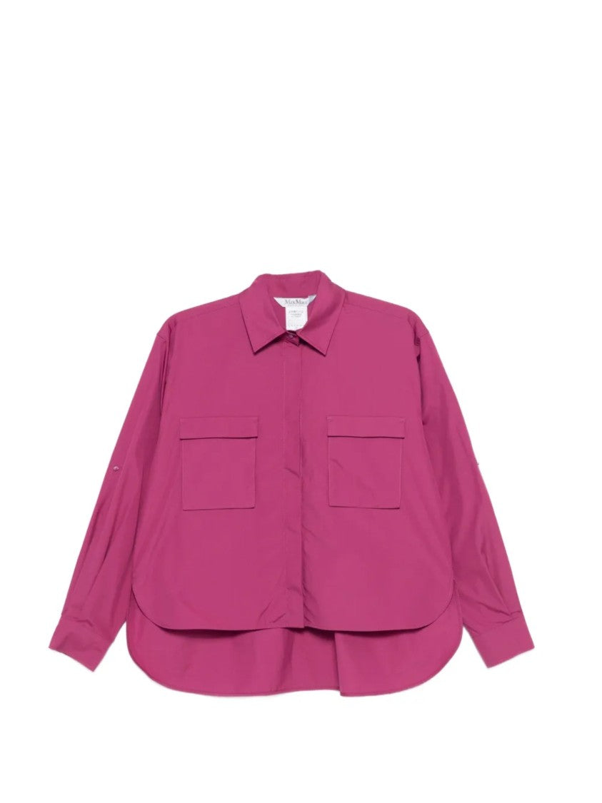Max Mara Fuchsia French Collar Cotton Casual Shirt